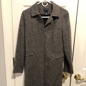 Ann Taylor tweed mid-length light coat